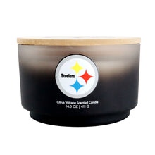 Load image into Gallery viewer, NFL Glass Gradient 14.5 oz Candle Print Wood Top

