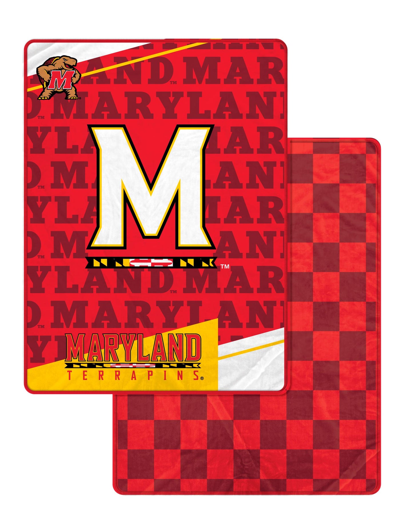 NCAA Diagonal Ghost Checker 60x70 Blanket