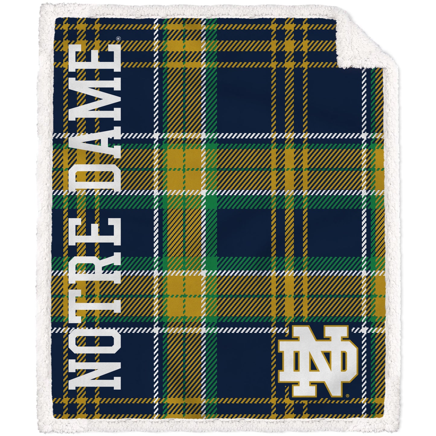 NCAA Playmaker Plaid Ultra Cozy Sherpa Throw