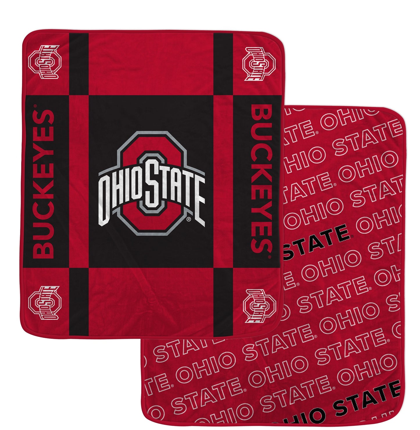 NCAA Reverse Block Double Sided 60x70 Ultra Cozy Blanket