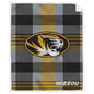 NCAA Plaid Steel Royal Plush Sherpa 60x70 Blanket