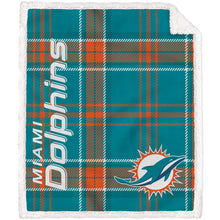 Load image into Gallery viewer, NFL Playmaker Plaid Ultra Cozy Sherpa Throw
