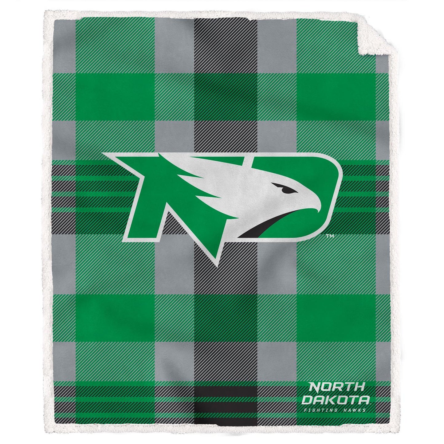 NCAA Plaid Steel Royal Plush Sherpa 60x70 Blanket