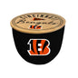 NFL Script Circle Wood Top Ceramic Candle