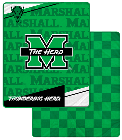 NCAA Diagonal Ghost Checker 60x70 Blanket