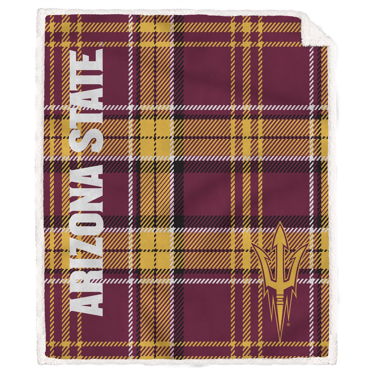 NCAA Playmaker Plaid Ultra Cozy Sherpa Throw