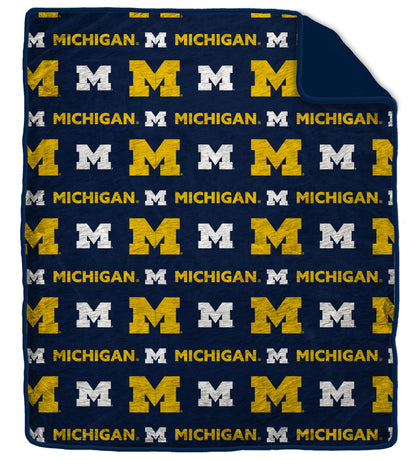 NCAA Tonal Wordmark 60x70 Faux Fur Blanket