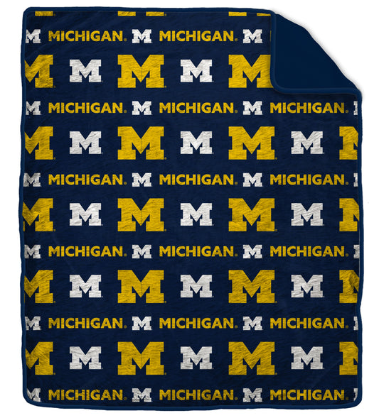 NCAA Tonal Wordmark 60x70 Faux Fur Blanket