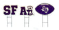 NCAA Wordmark & Football 3 Pack Yard Sign Set