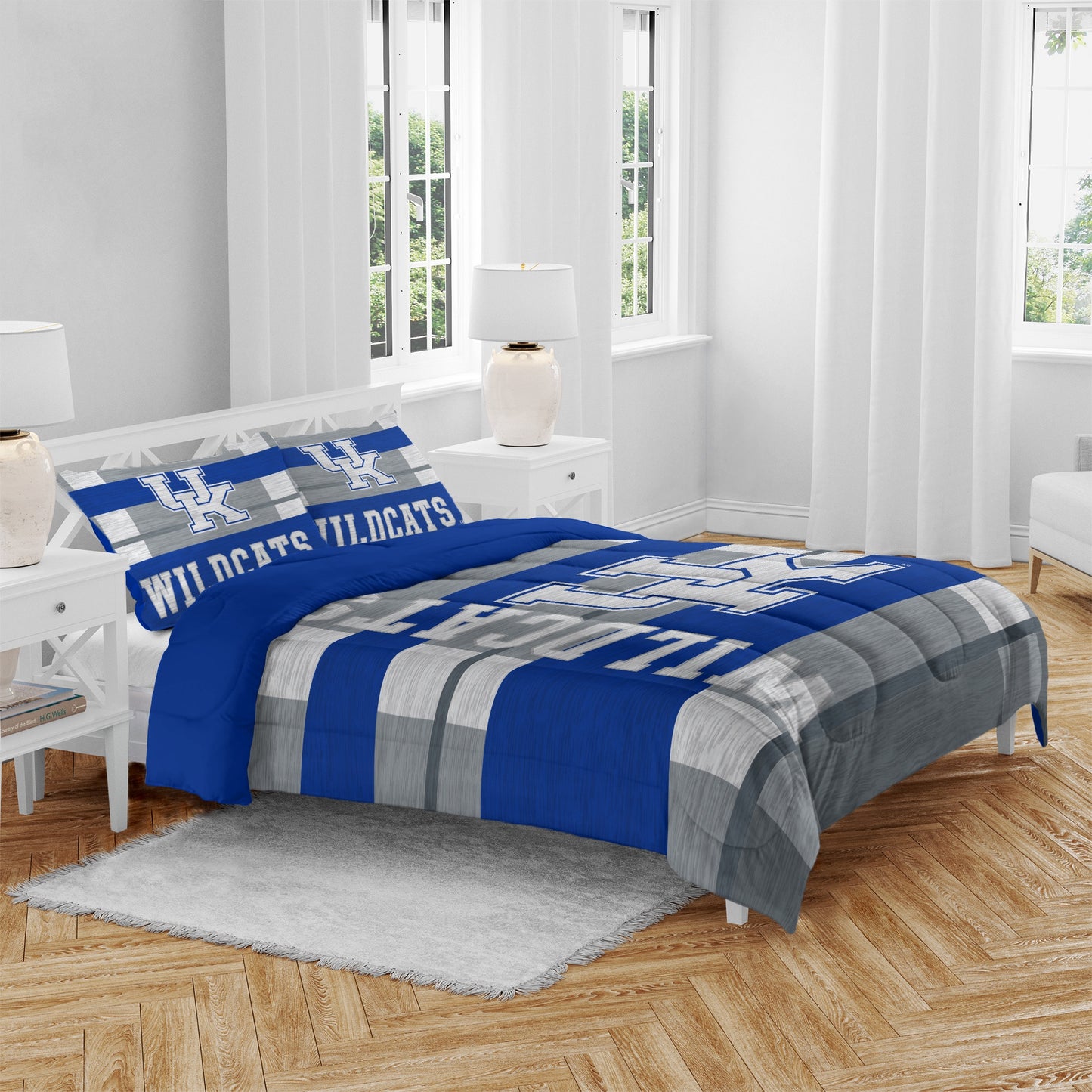 NCAA Heathered Stripe 3 PC Queen Bed in a Bag