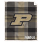 NCAA Plaid Steel Royal Plush Sherpa 60x70 Blanket