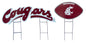 NCAA Wordmark & Football 3 Pack Yard Sign Set