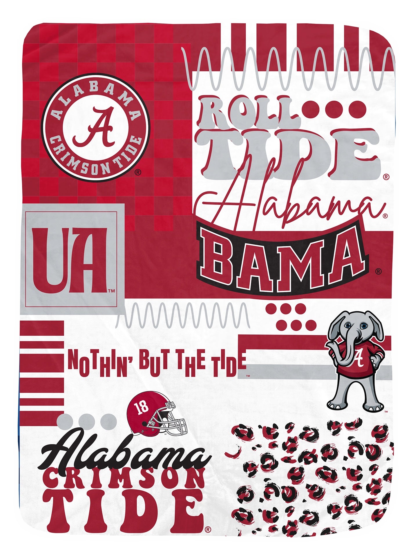 NCAA Loco Check Cozy 66x95 Oversized Blanket