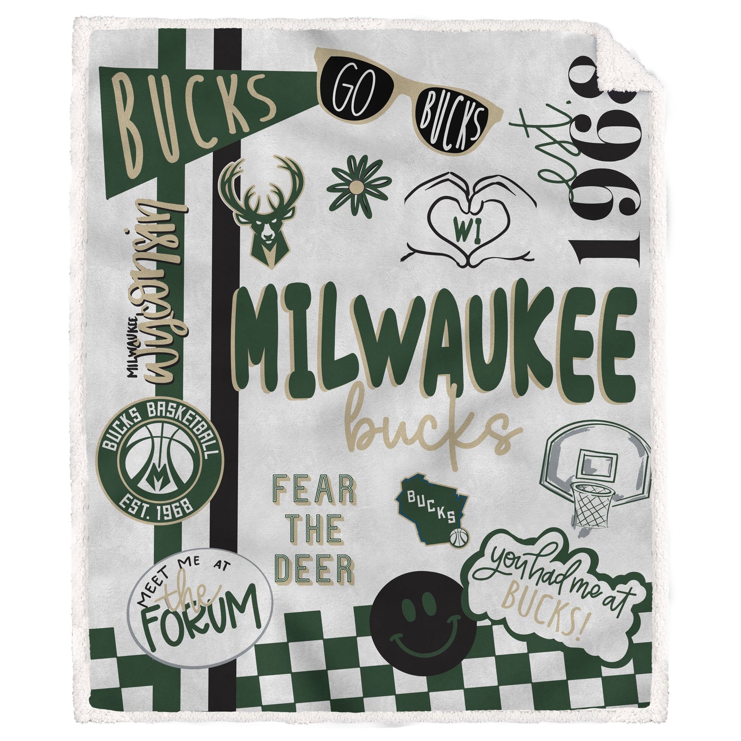 NBA Loco Fan Ultra Cozy 60x70 Sherpa Blanket