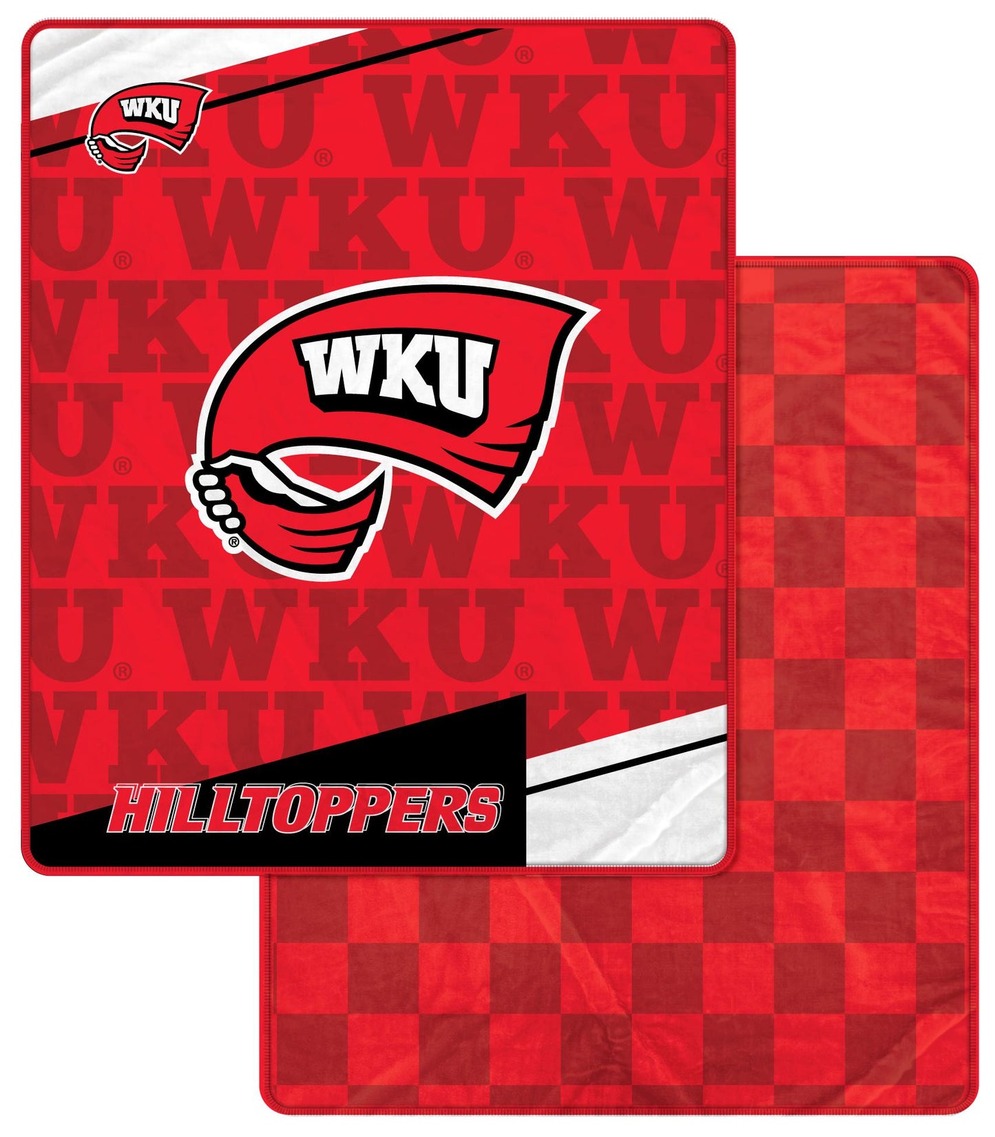 NCAA Diagonal Ghost Checker 60x70 Blanket