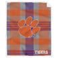 NCAA Plaid Steel Royal Plush Sherpa 60x70 Blanket