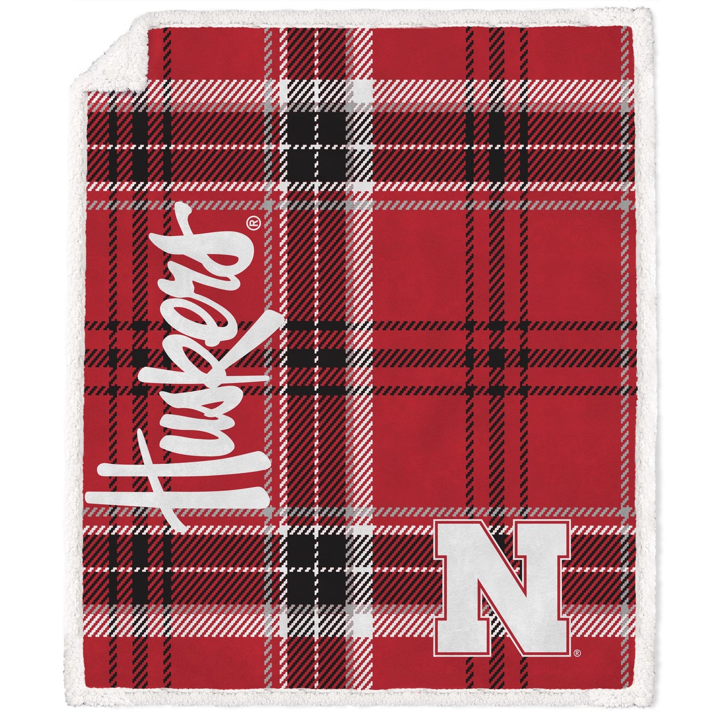 NCAA Playmaker Plaid Ultra Cozy Sherpa Throw
