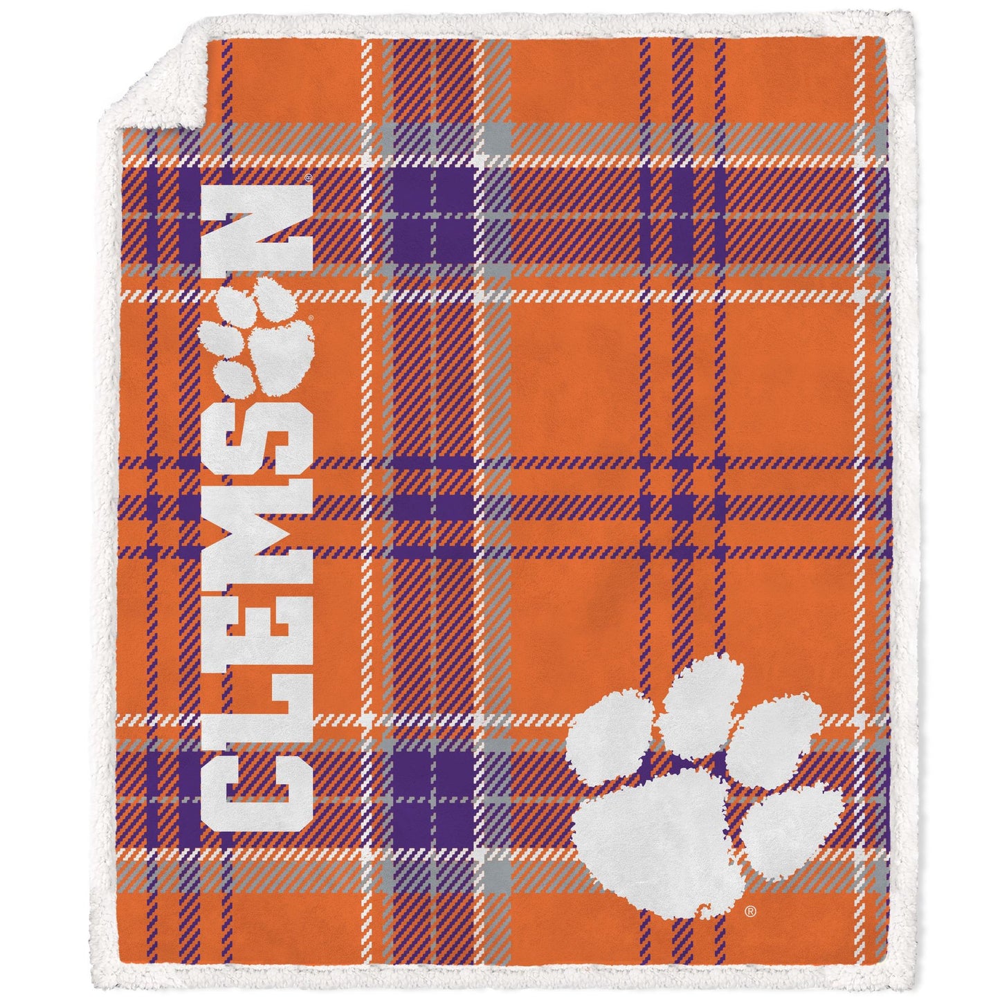 NCAA Playmaker Plaid Ultra Cozy Sherpa Throw