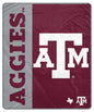 NCAA Endzone Ultra Soft Tailgate Throw