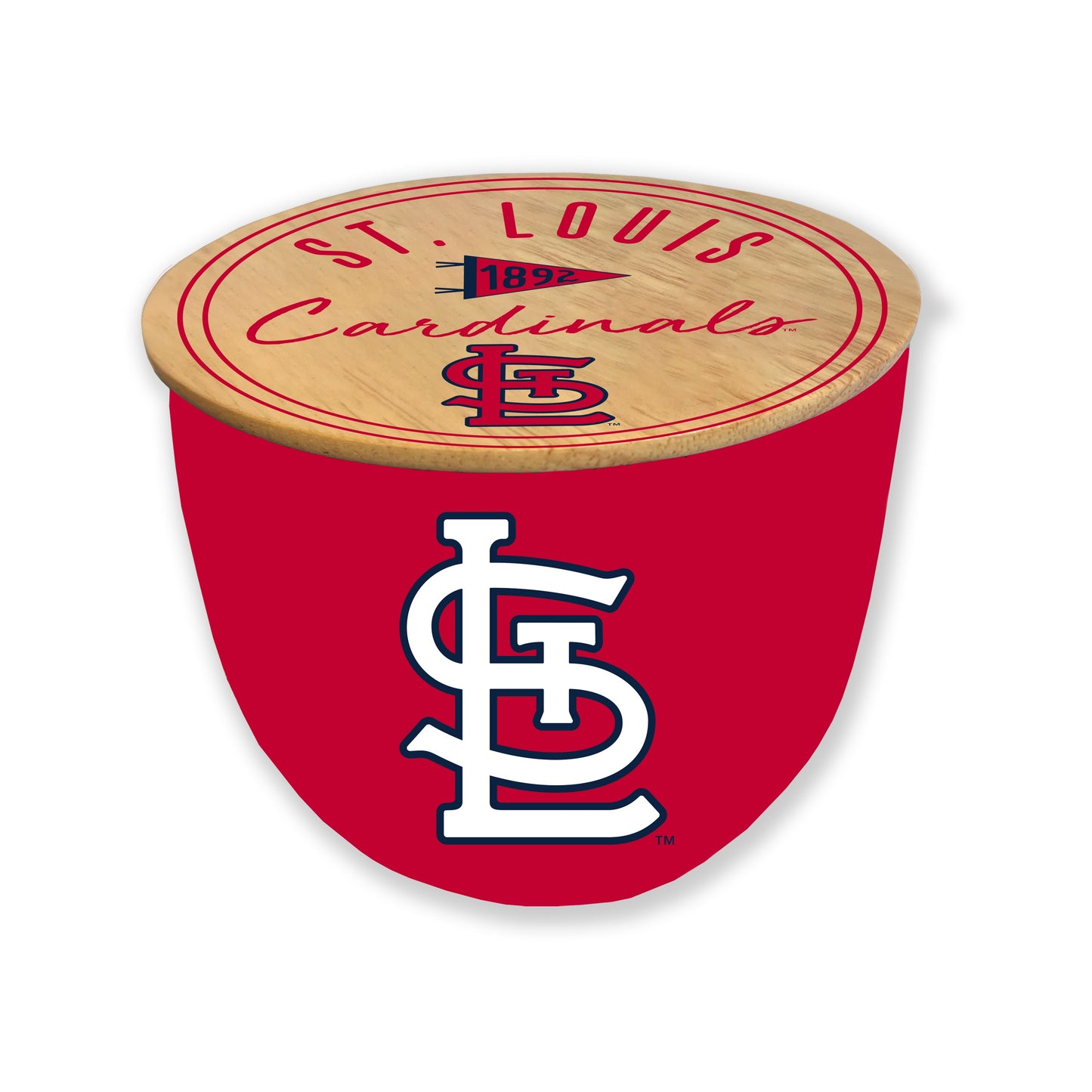 MLB Script Circle Wood Top Ceramic Candle