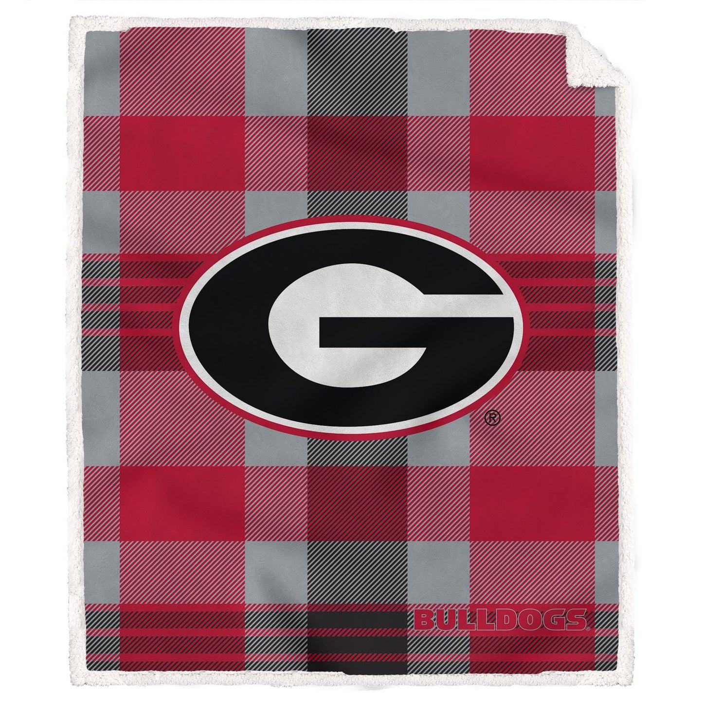 NCAA Plaid Steel Royal Plush Sherpa 60x70 Blanket