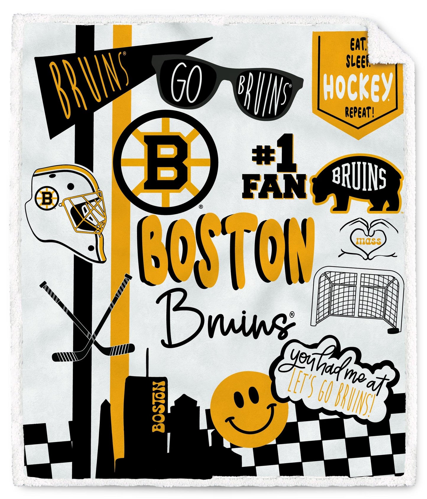 NHL Loco Fan Ultra Cozy 60x70 Sherpa Blanket