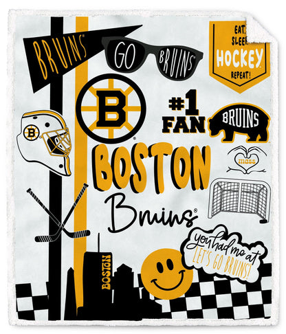 NHL Loco Fan Ultra Cozy 60x70 Sherpa Blanket