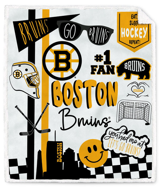 NHL Loco Fan Ultra Cozy 60x70 Sherpa Blanket
