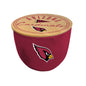 NFL Script Circle Wood Top Ceramic Candle