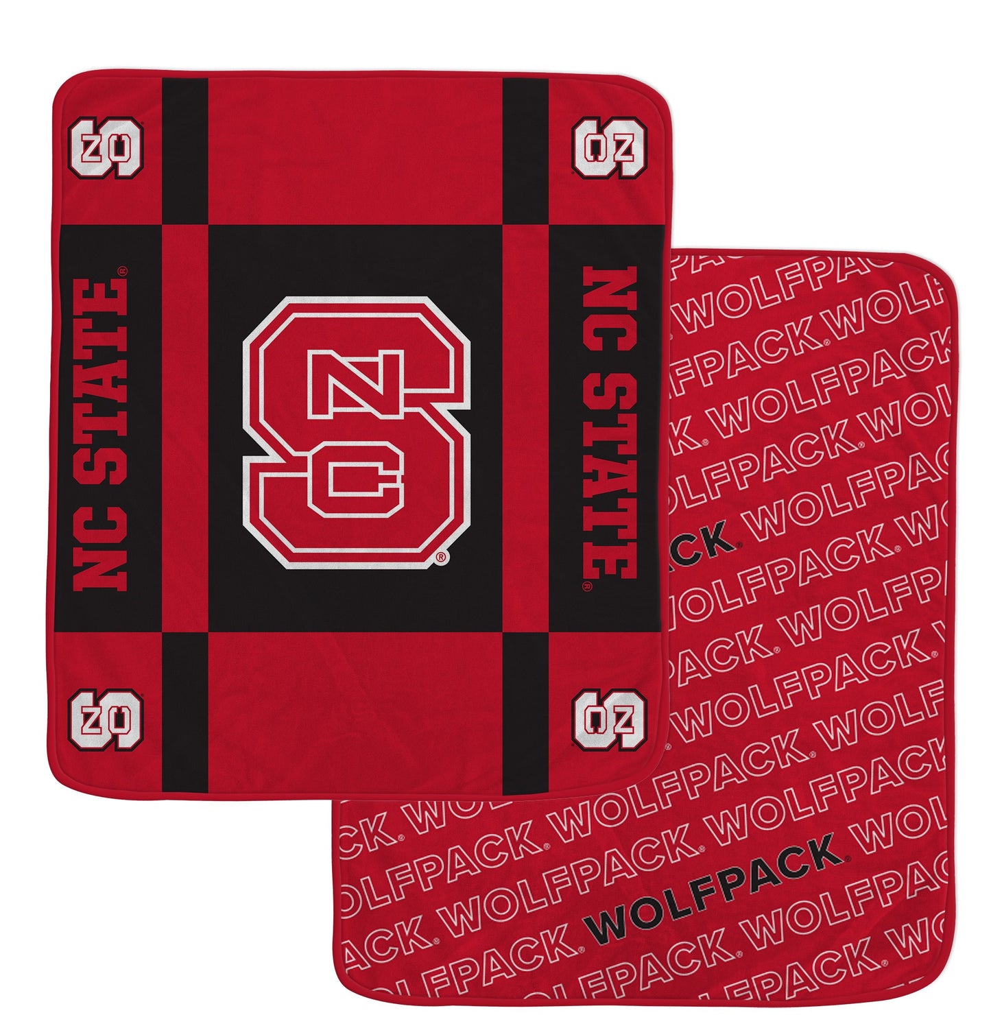 NCAA Reverse Block Double Sided 60x70 Ultra Cozy Blanket