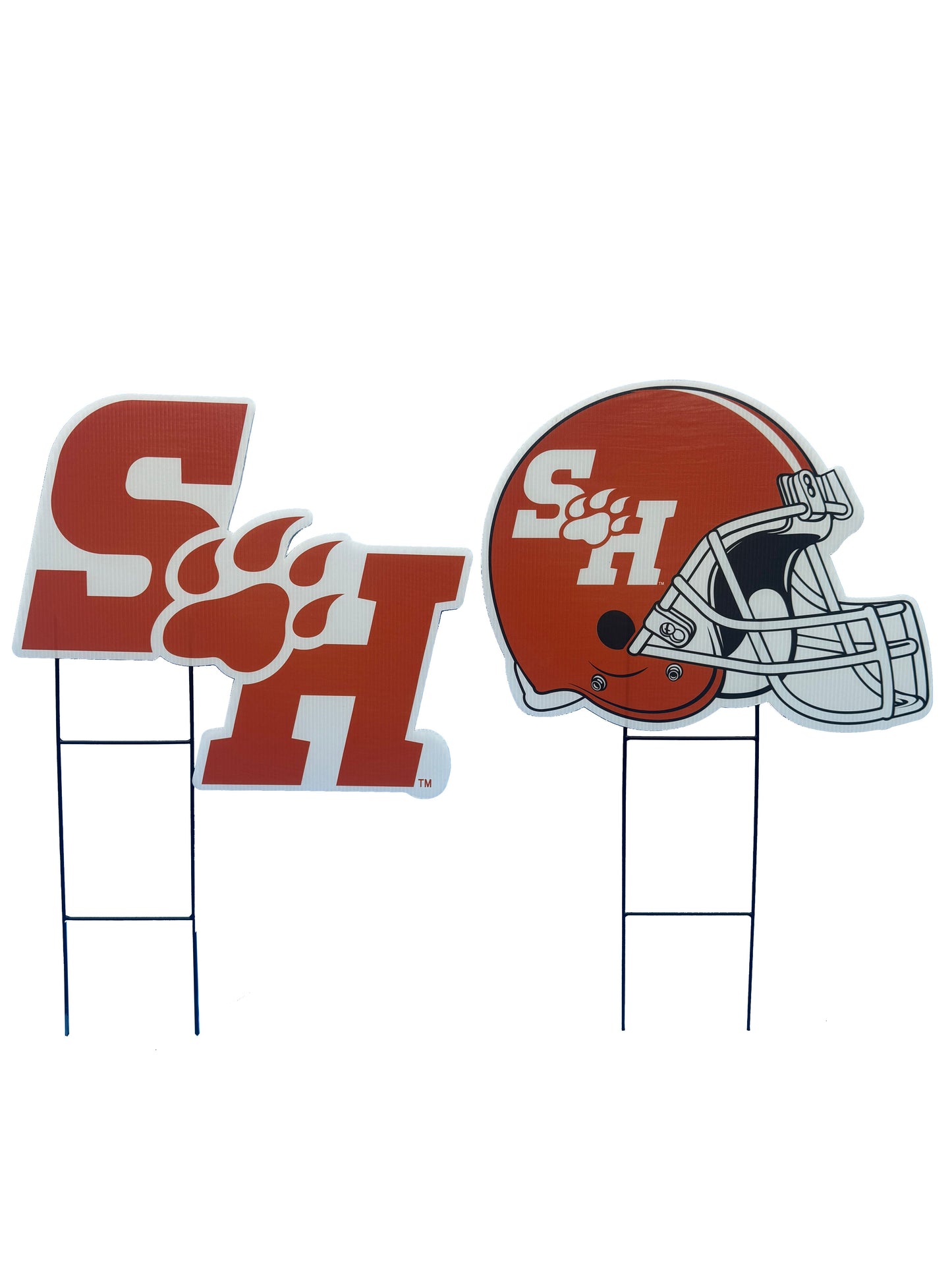 NCAA Logo and Helmet 2 Pack Yard Sign Set