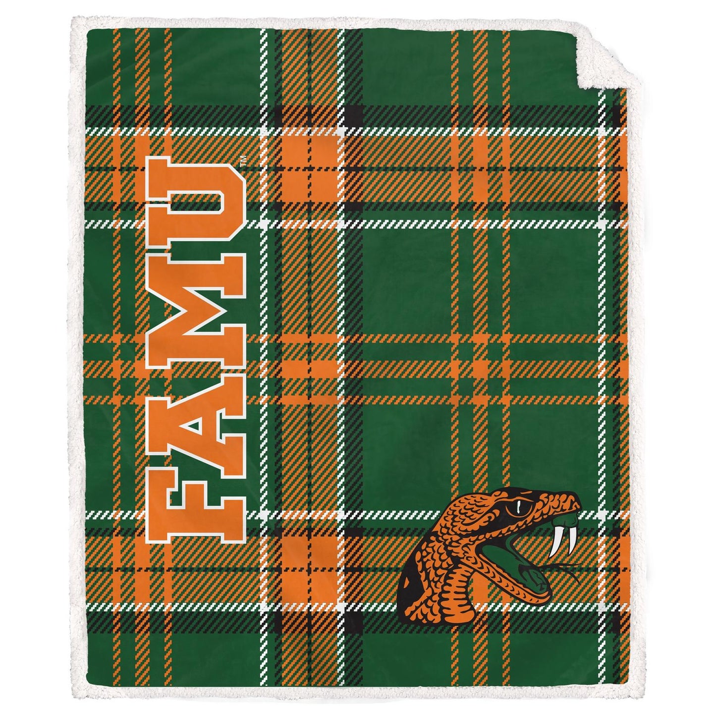 NCAA Playmaker Plaid Ultra Cozy Sherpa Throw