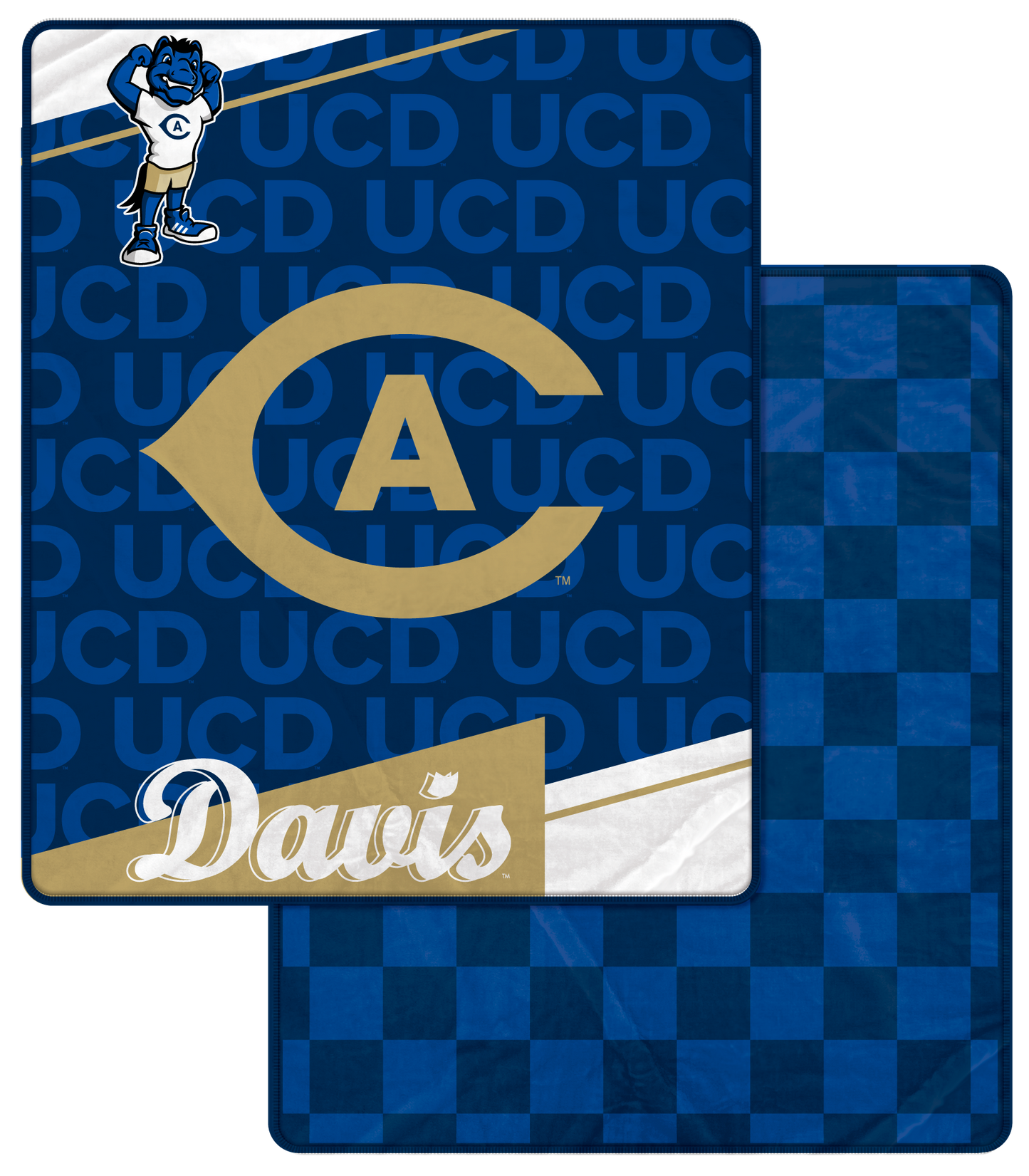 NCAA Diagonal Ghost Checker 60x70 Blanket
