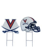 NCAA Logo and Helmet 2 Pack Yard Sign Set
