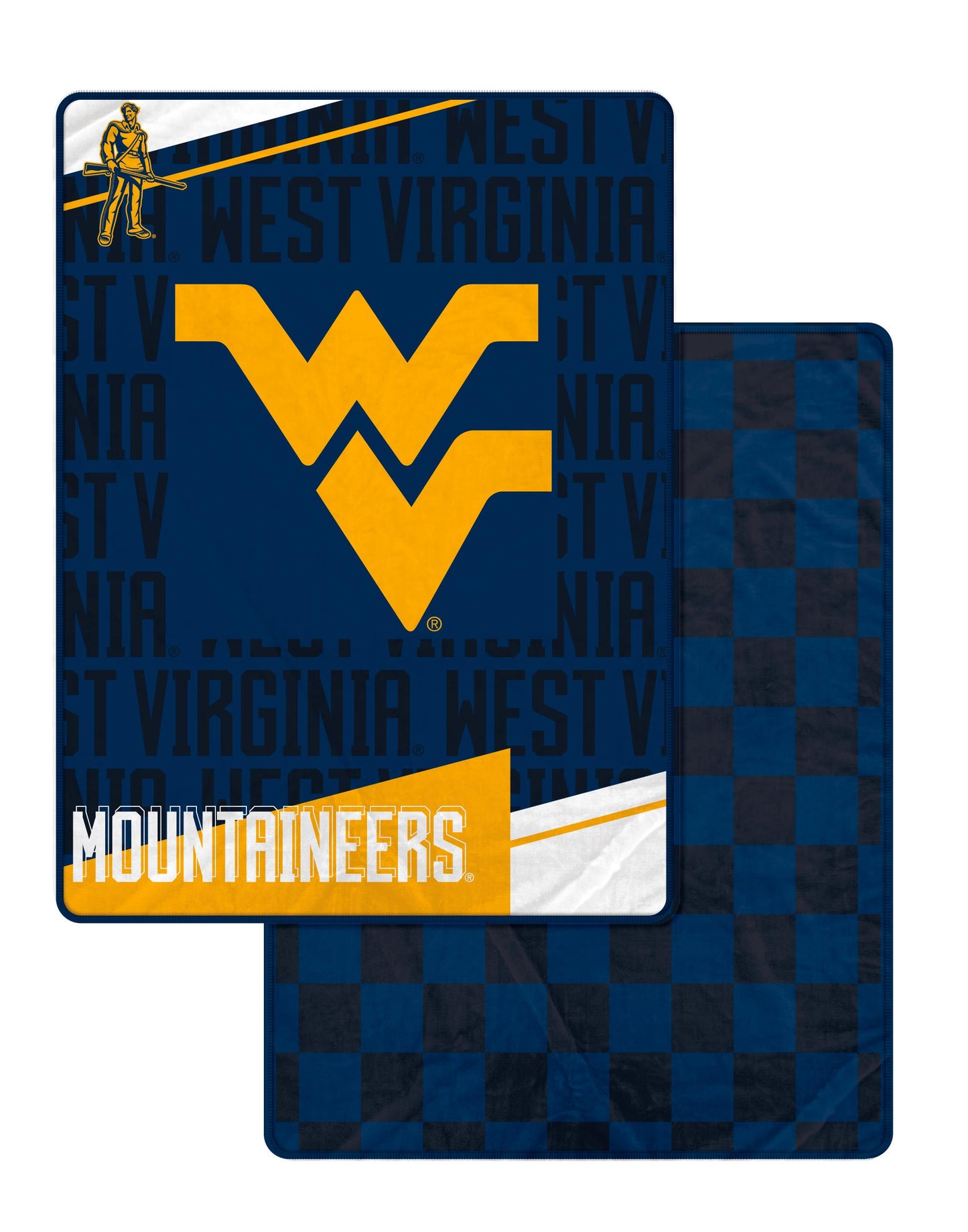 NCAA Diagonal Ghost Checker 60x70 Blanket