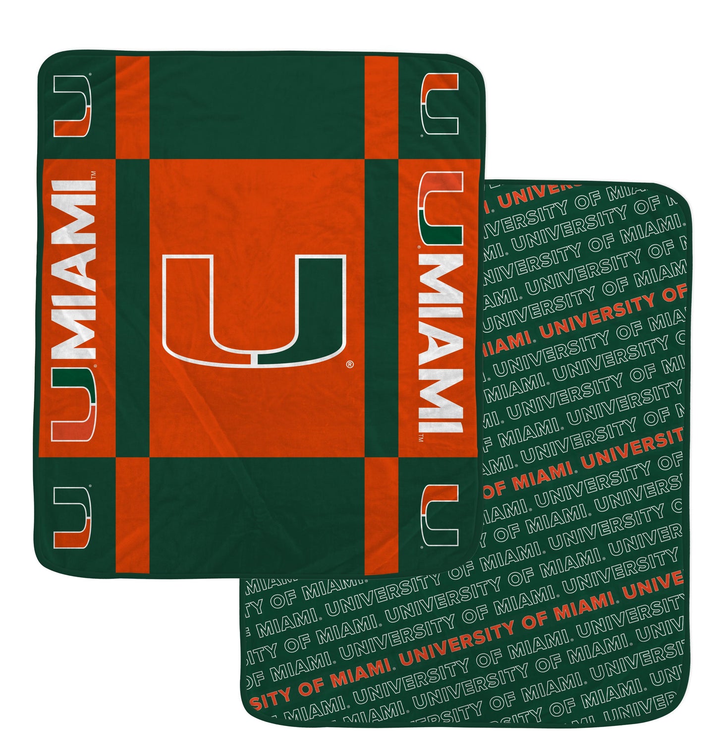 NCAA Reverse Block Double Sided 60x70 Ultra Cozy Blanket