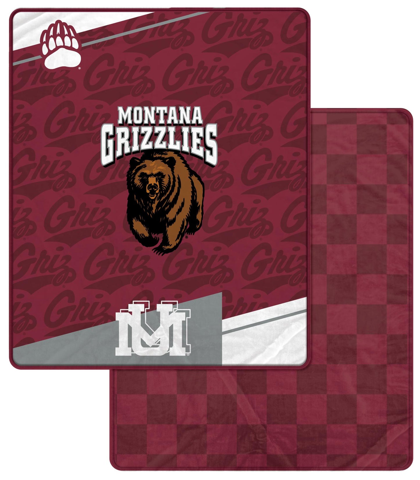 NCAA Diagonal Ghost Checker 60x70 Blanket