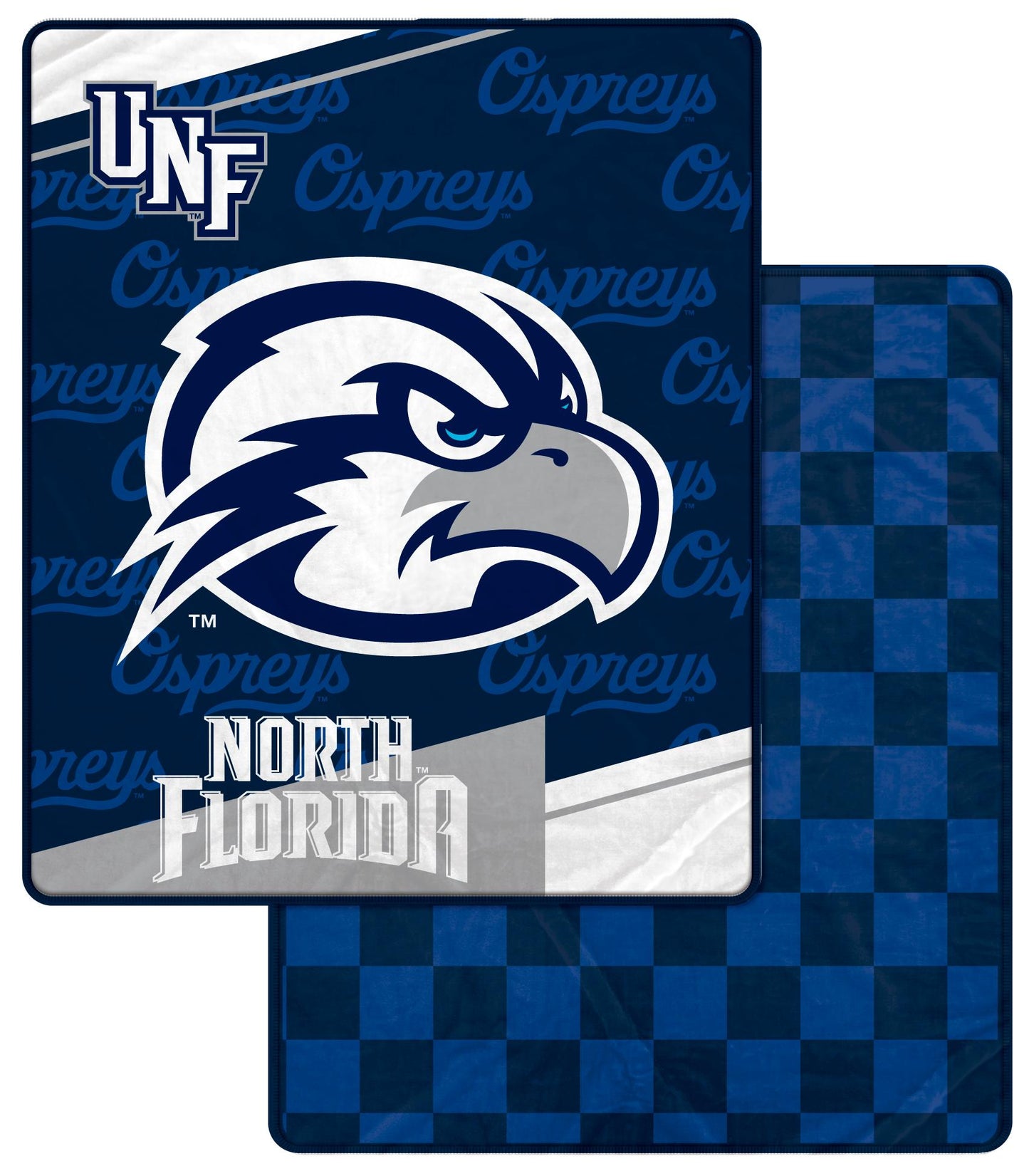 NCAA Diagonal Ghost Checker 60x70 Blanket