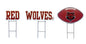 NCAA Wordmark & Football 3 Pack Yard Sign Set