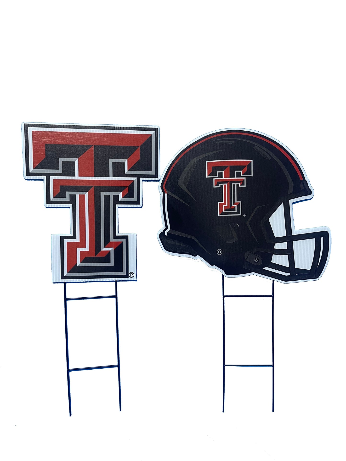 NCAA Logo and Helmet 2 Pack Yard Sign Set