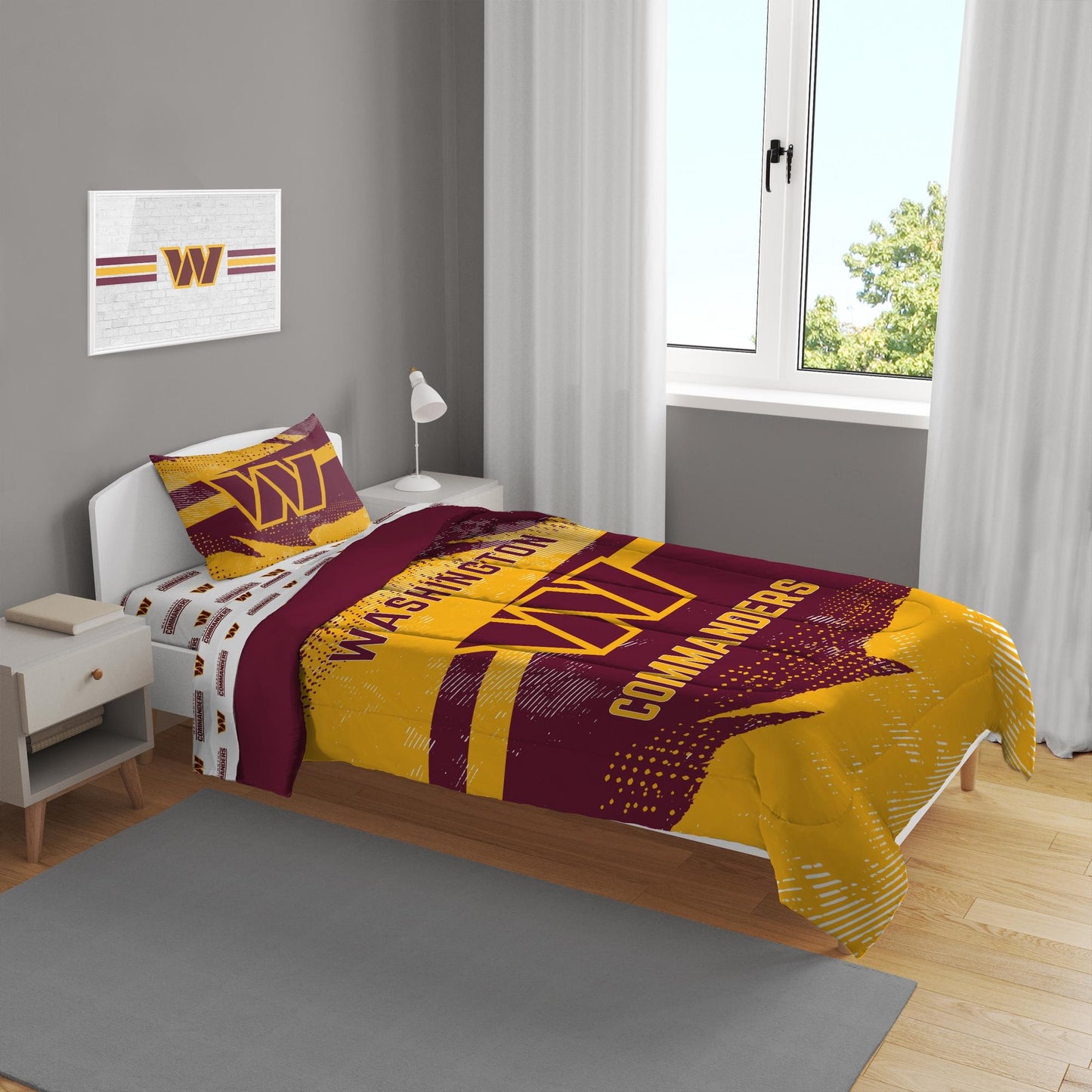 NFL Slanted Stripe 4 PC Twin Bed in a Bag