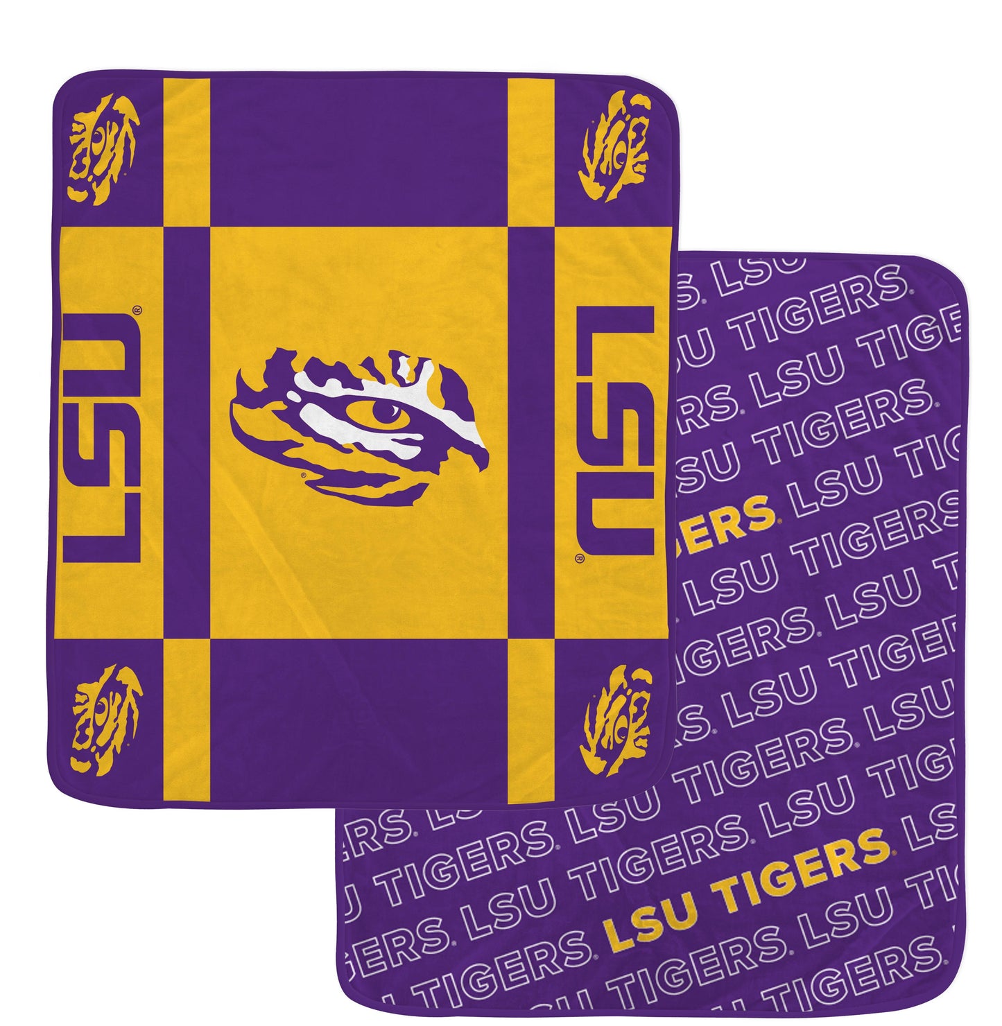 NCAA Reverse Block Double Sided 60x70 Ultra Cozy Blanket