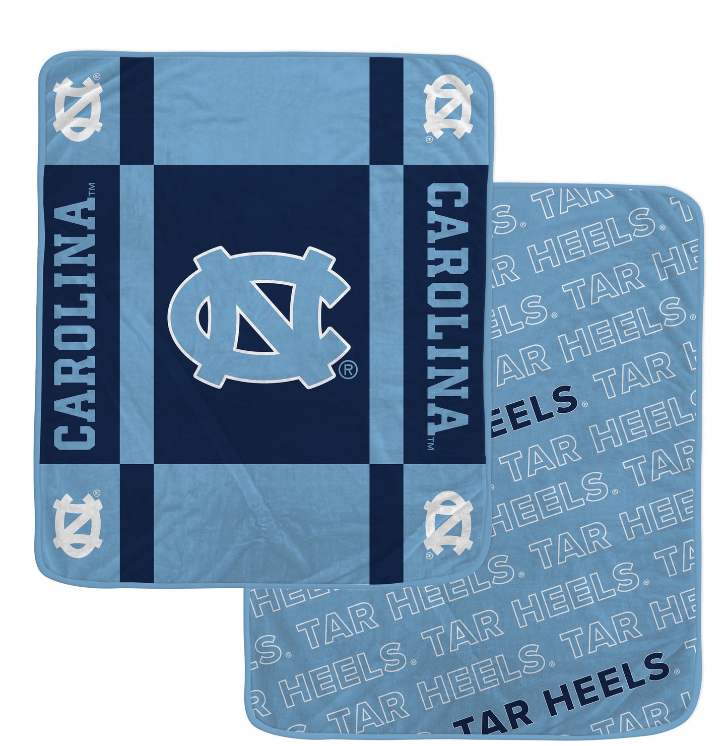 NCAA Reverse Block Double Sided 60x70 Ultra Cozy Blanket