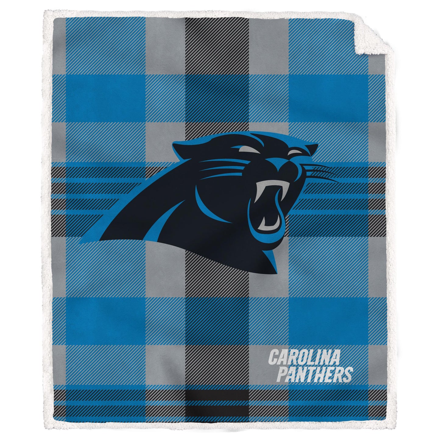 NFL Plaid Steel Royal Plush Sherpa 60x70 Blanket