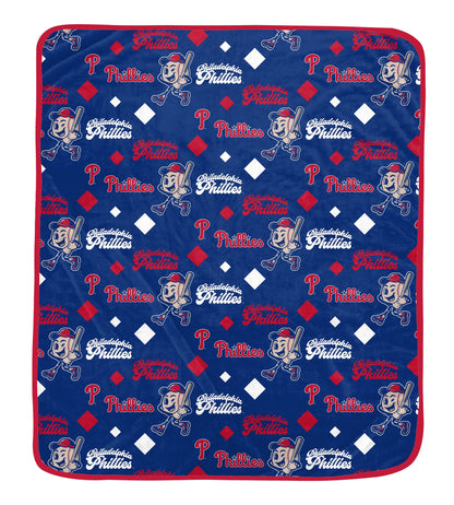 MLB Retro Mascot Repeat 60x70 Cozy Blanket