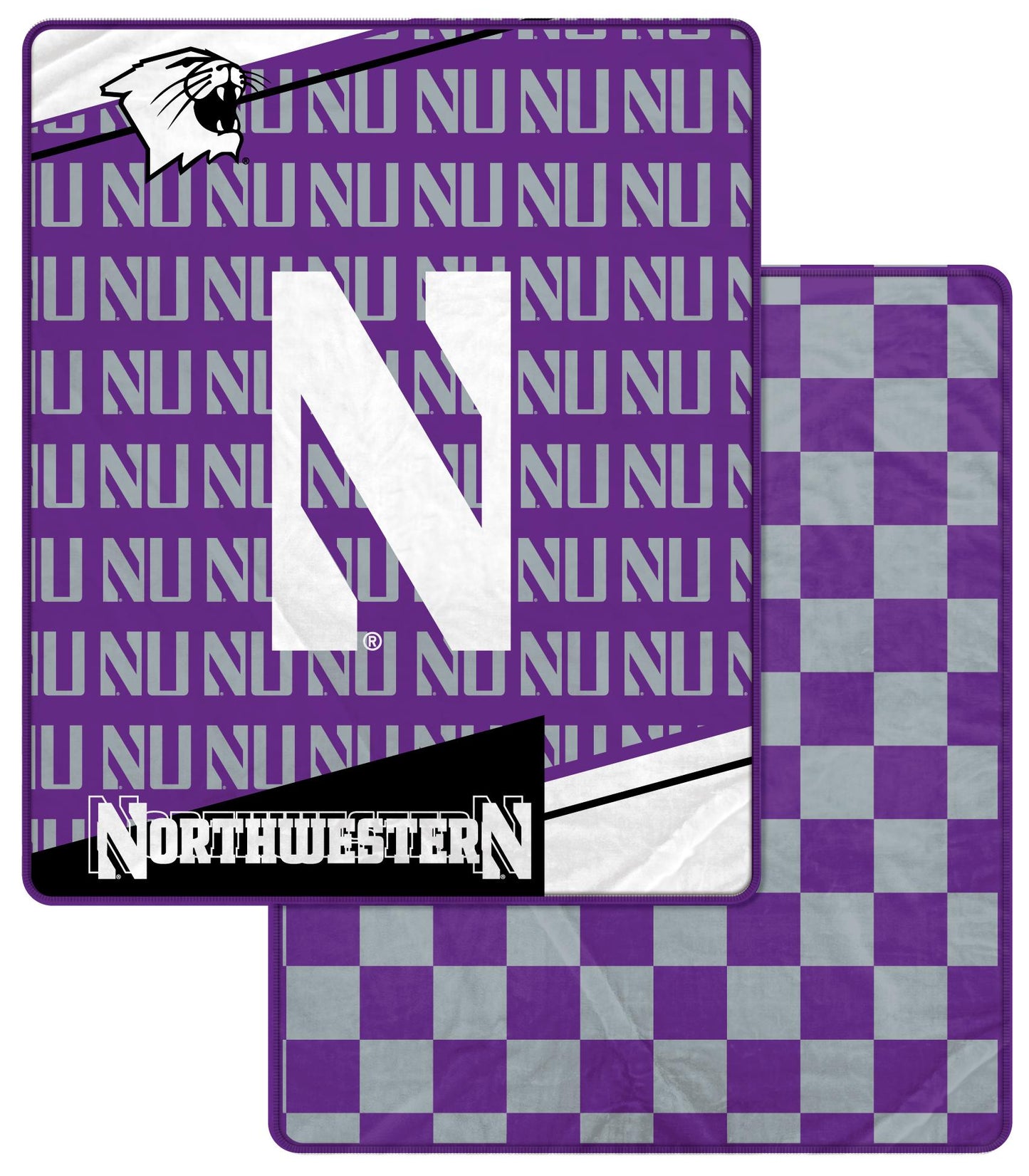 NCAA Diagonal Ghost Checker 60x70 Blanket