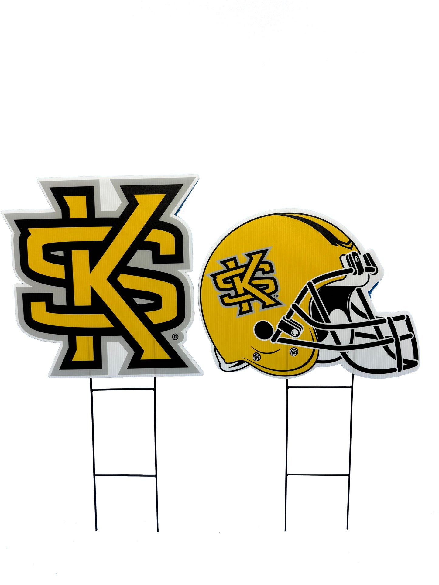 NCAA Logo and Helmet 2 Pack Yard Sign Set