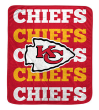 Load image into Gallery viewer, NFL Repeat Refresh 60x70 Wordmark Blanket
