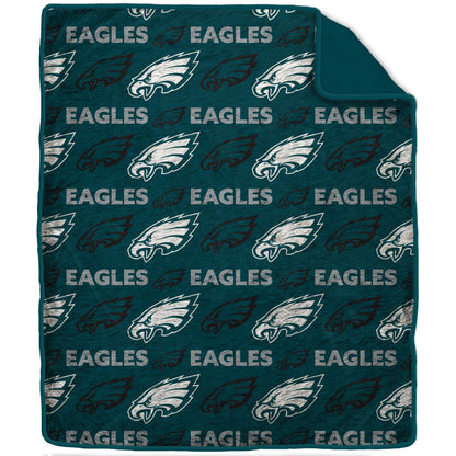 NFL Tonal Wordmark 60x70 Faux Fur Blanket