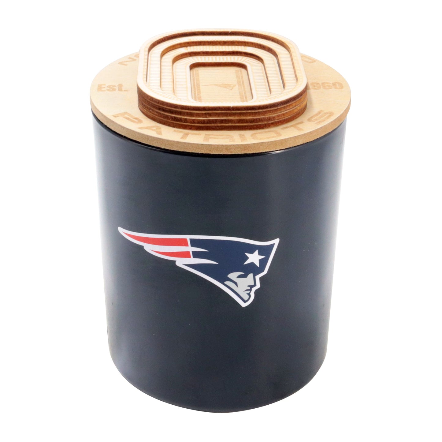 NFL Stadium Wood Top Glass Candle